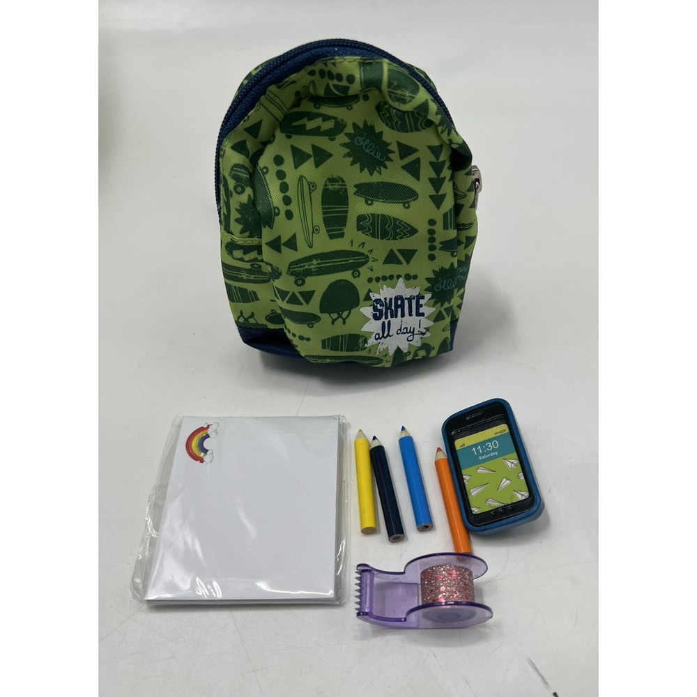 American Girl Doll Lime Green School Locker RETIRED Backpack School Supplies AG - Picture 8 of 10